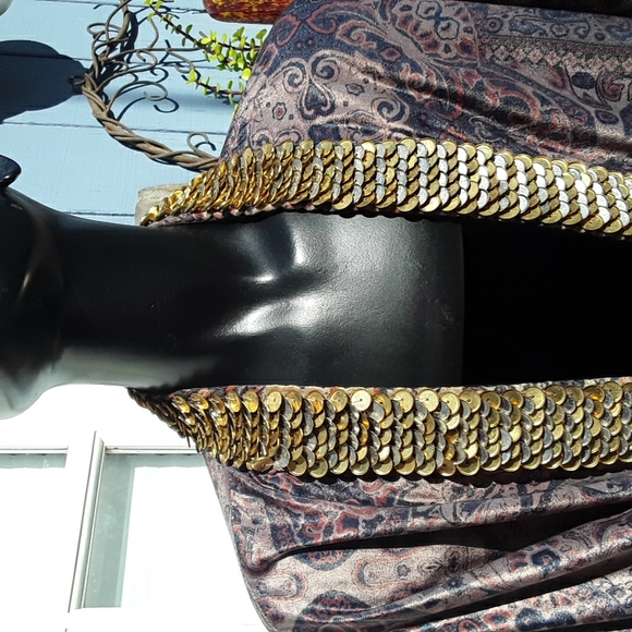 free people gold disc trimmed jacket medium, new - Picture 2 of 7